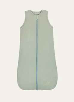 Outlet Bouchara GIGOTEUSE EN LIN ET COTON BRODERIE FEUILLE MOUSSE