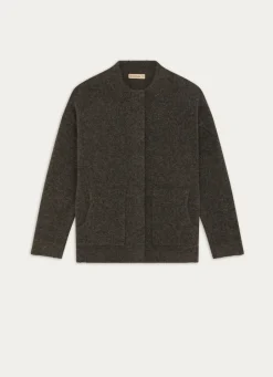 Outlet Bouchara GILET BOUTONNÉ EN TRICOT DOUX ET CHAUD VITA GRIS ANTHRACITE