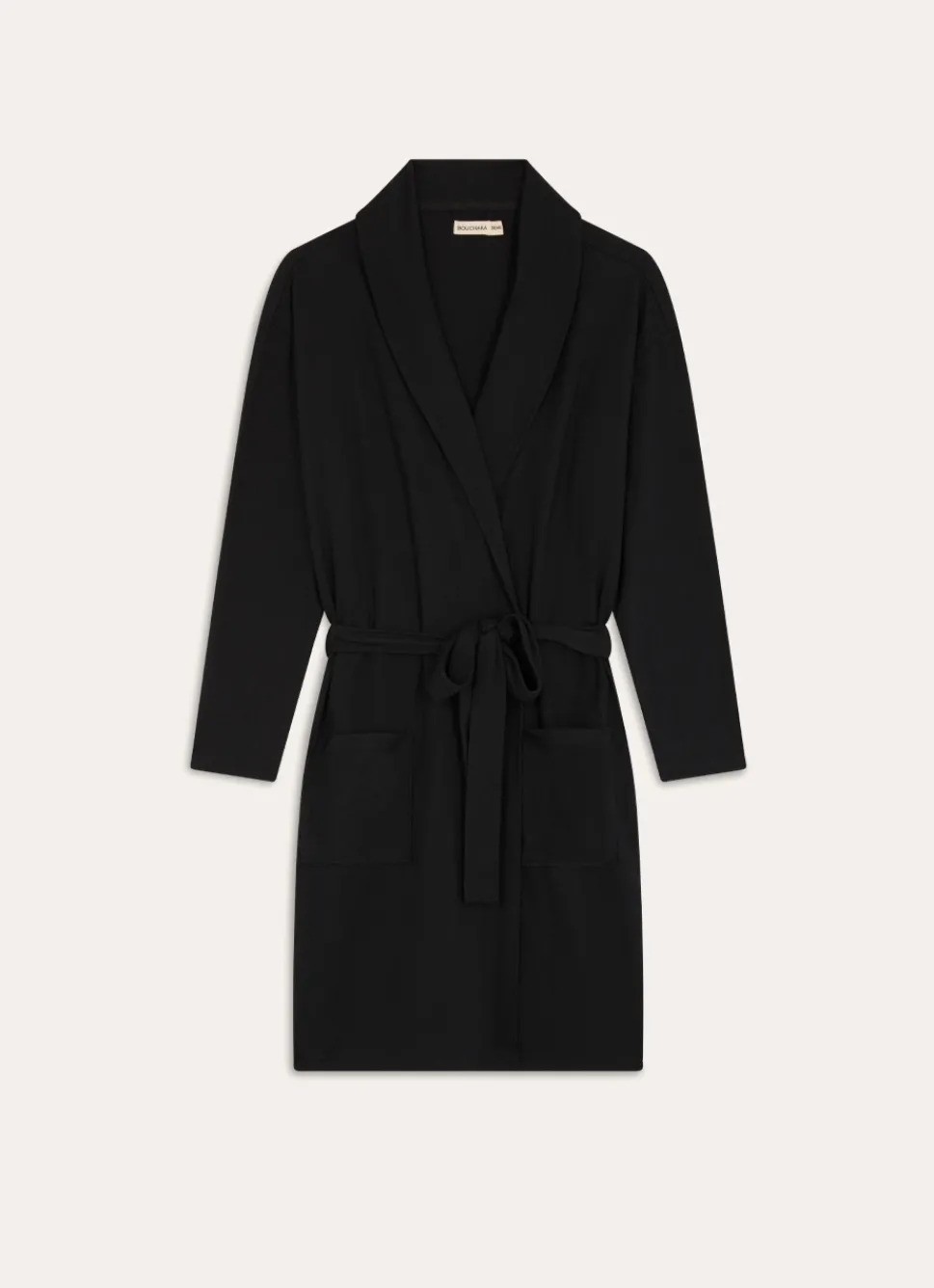 New Bouchara GILET COL CHÂLE EN MAILLE Noir