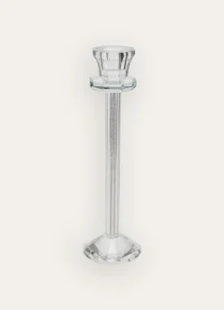 Discount Bouchara GRAND BOUGEOIR EN VERRE TRAVAILLÉ AVEC CRISTAUX TRANSPARENT