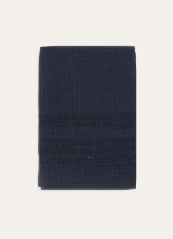 New Bouchara GRAND ESSUIE MAINS NID D'ABEILLE ET ÉPONGE BLEU NUIT