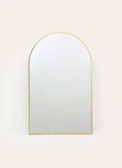Best Bouchara GRAND MIROIR DEMI-LUNE AVEC CADRE EN MÉTAL DORÉ