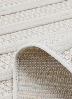 Online Bouchara GRAND TAPIS UNI COURBES ET RAYURES VENISE ÉCRU