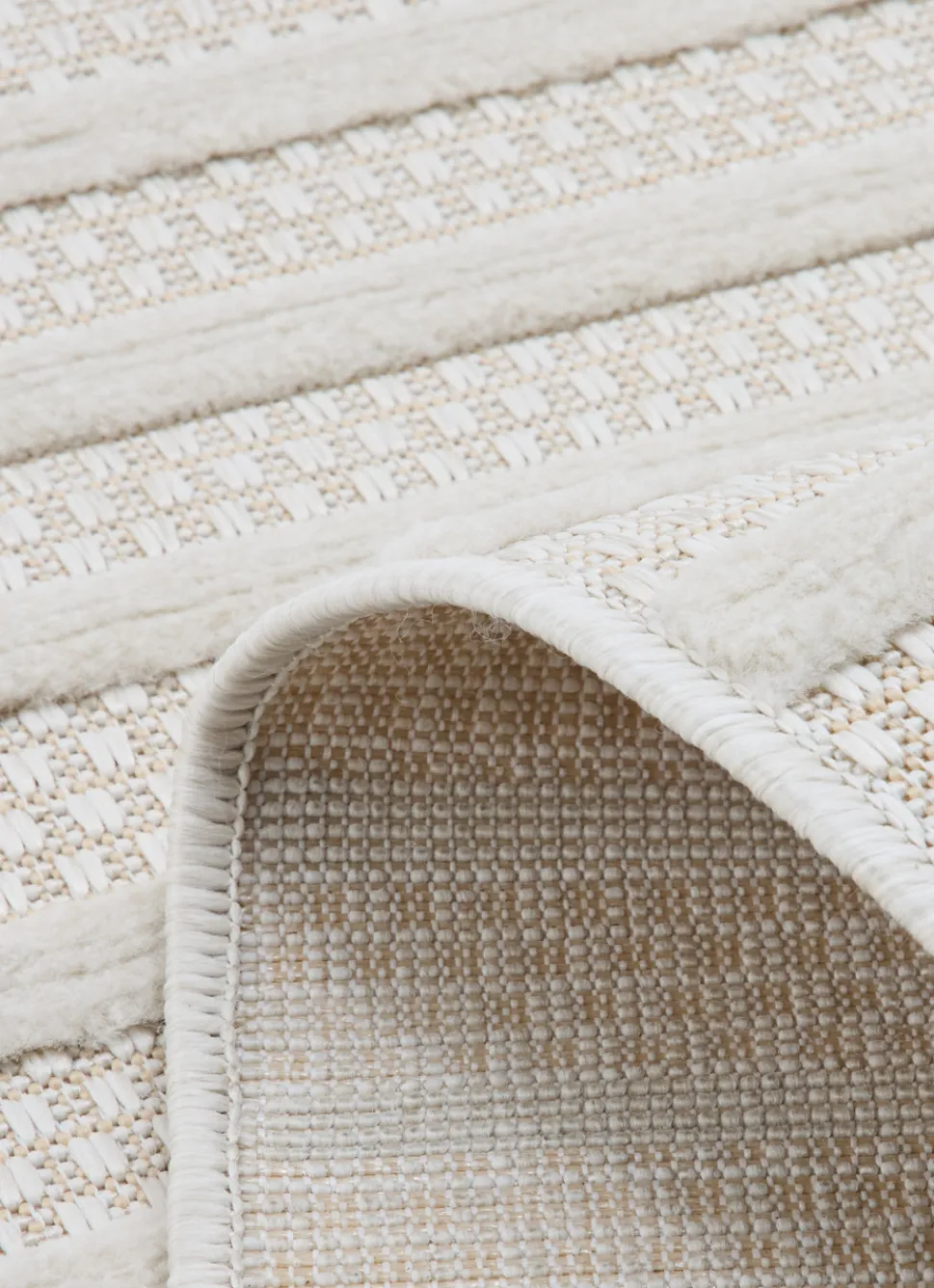 Online Bouchara GRAND TAPIS UNI COURBES ET RAYURES VENISE ÉCRU