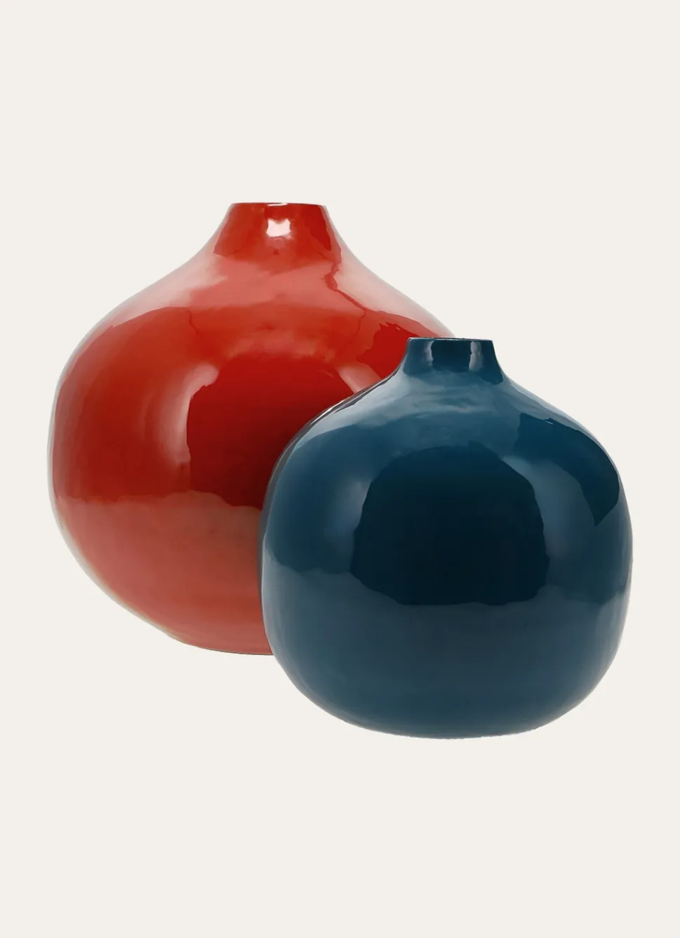 Online Bouchara GRAND VASE EN MÉTAL COLORÉ FINITION ÉMAILLÉE TERRE