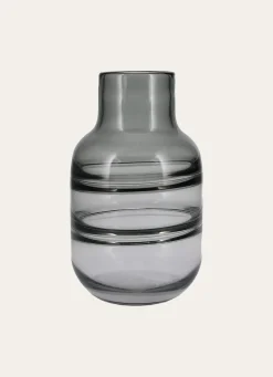 Hot Bouchara GRAND VASE EN VERRE RICOCHET GRIS TRANSPARENT