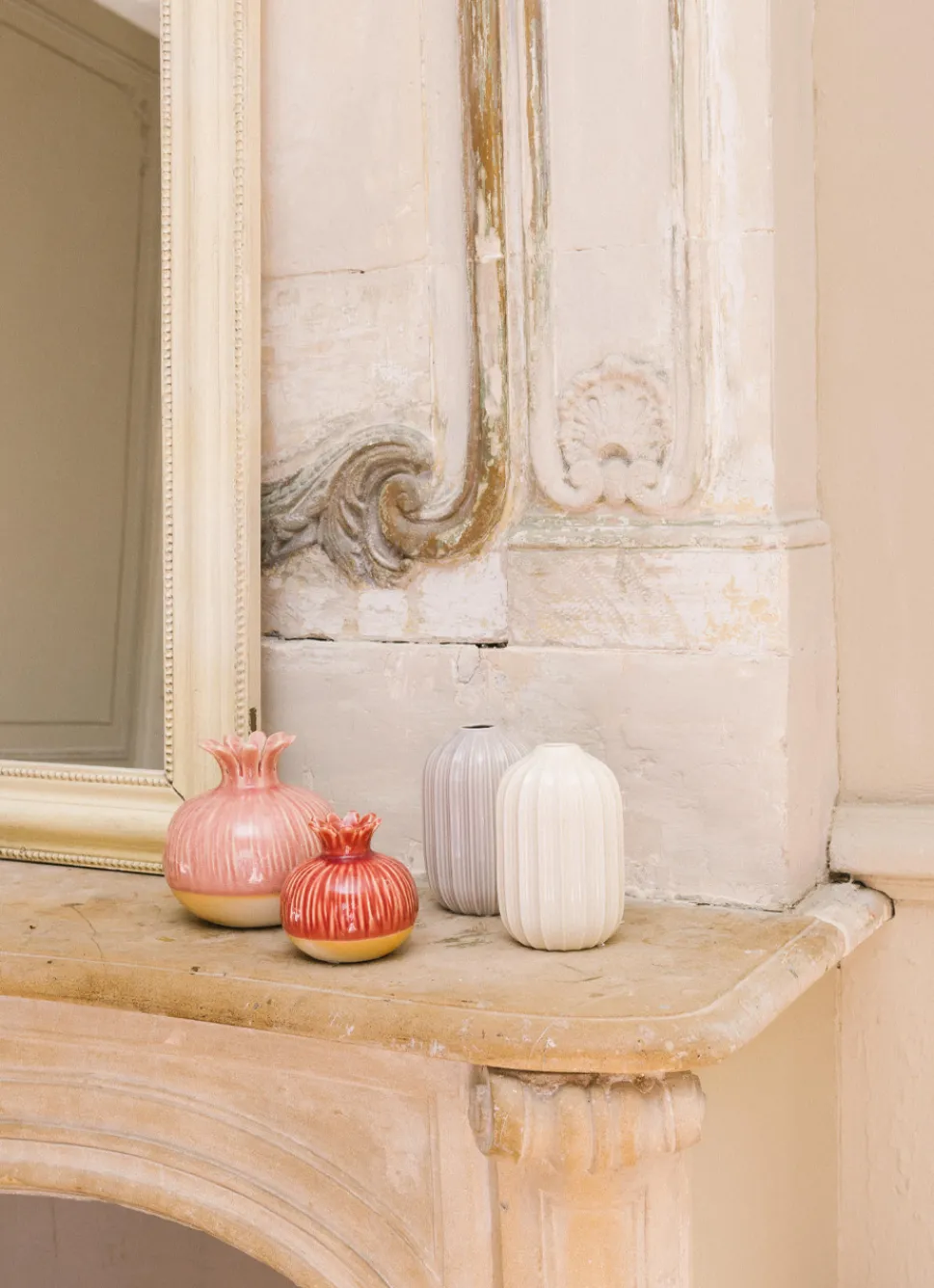 Best Bouchara GRENADE EN GRÈS DÉCORATIVE PETIT FORMAT ROSE FONCE