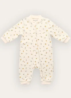 Outlet Bouchara GRENOUILLÈRE EN MOLLETON IMPRIMÉ FLEURS / CARREAUX ÉCRU