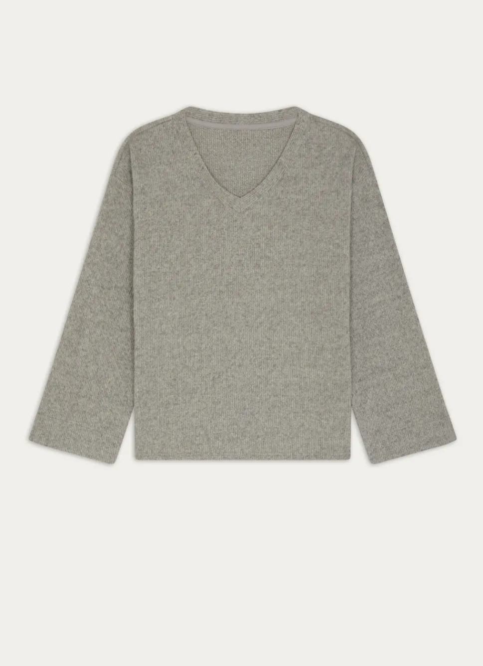 Best Bouchara HAUT MANCHES LONGUES COL V EN MAILLE GRIS