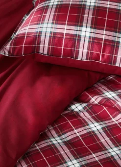 Best Bouchara HOUSSE DE COUETTE À CARREAUX TISSÉ TEINT TORQUHIL ROUGE