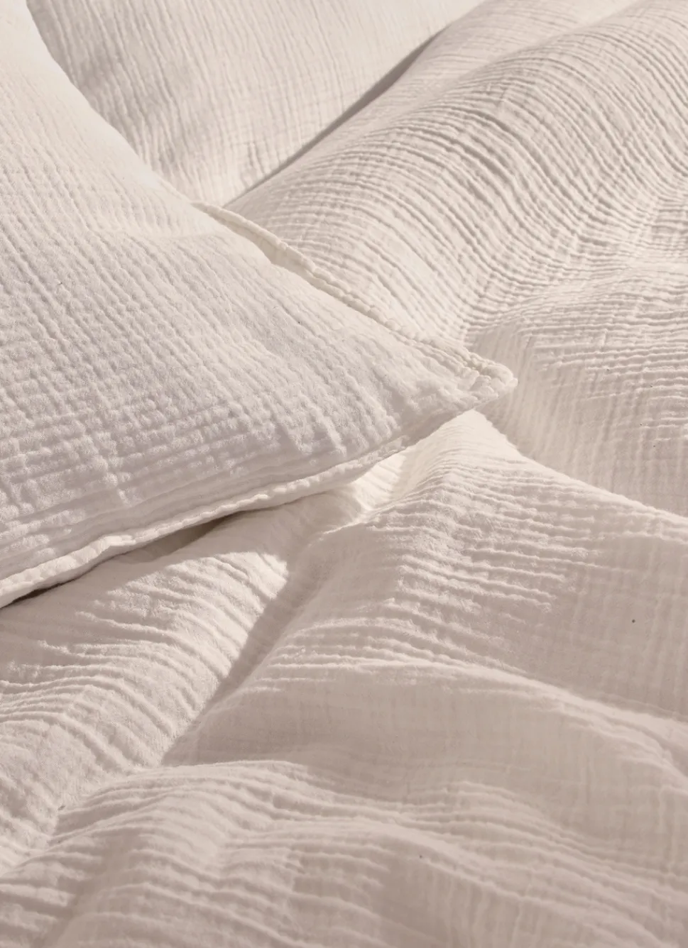 Bouchara HOUSSE DE COUETTE DOUBLE GAZE DE COTON LAIT