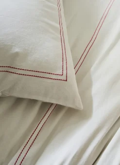 Outlet Bouchara HOUSSE DE COUETTE EN COTON LAVÉ FUSCHIA