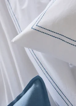 Outlet Bouchara HOUSSE DE COUETTE EN COTON LAVÉ BLEU