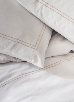 Outlet Bouchara HOUSSE DE COUETTE EN COTON LAVÉ TAUPE