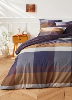 Bouchara HOUSSE DE COUETTE EN COTON GRANDS CARREAUX MULTICOLORE