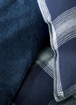 Online Bouchara HOUSSE DE COUETTE EN FLANELLE RHEA BLEU MARINE