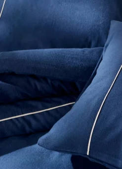 Online Bouchara HOUSSE DE COUETTE EN FLANELLE UNIE RAGOON BLEU INDIGO