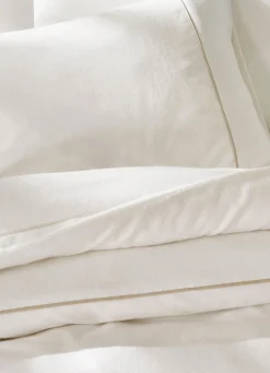 Best Bouchara HOUSSE DE COUETTE EN FLANELLE UNIE RAGOON IVOIRE