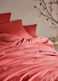 Outlet Bouchara HOUSSE DE COUETTE EN LIN LAVÉ MARSALA