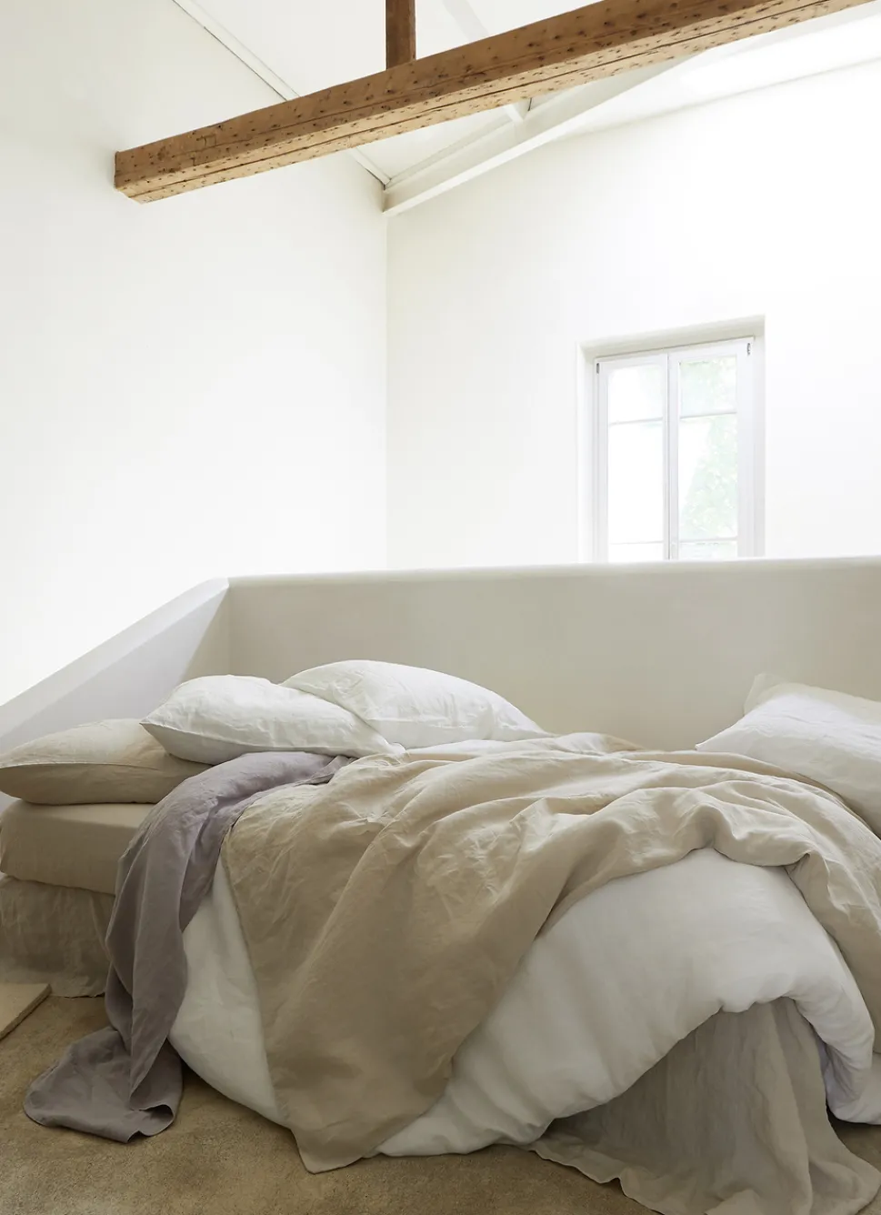 Hot Bouchara HOUSSE DE COUETTE EN LIN LAVÉ BLANC