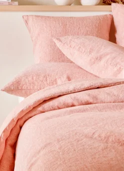 Online Bouchara HOUSSE DE COUETTE EN LIN LAVÉ Rouge