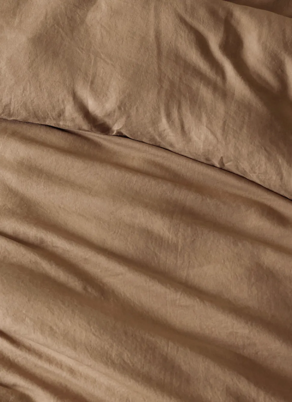 Clearance Bouchara HOUSSE DE COUETTE EN LIN LAVÉ TAUPE