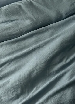 Hot Bouchara HOUSSE DE COUETTE EN LIN LAVÉ BLEU