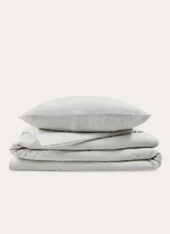 New Bouchara HOUSSE DE COUETTE EN LIN LAVÉ BLEU GRIS