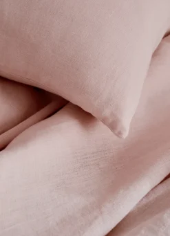 Sale Bouchara HOUSSE DE COUETTE EN LIN LAVÉ ROSE