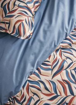 Hot Bouchara HOUSSE DE COUETTE EN PERCALE CHLORO BLEU BALTIQUE