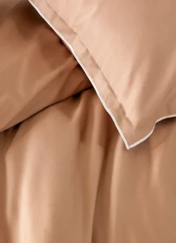 Online Bouchara HOUSSE DE COUETTE EN SATIN DE COTON LAVÉ MOKA