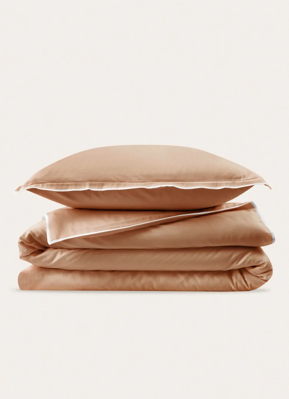 Online Bouchara HOUSSE DE COUETTE EN SATIN DE COTON LAVÉ MOKA