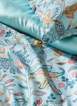 Bouchara HOUSSE DE COUETTE EN SATIN MOTIF FLORAL GAIA BLEU