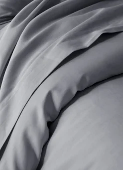 New Bouchara HOUSSE DE COUETTE EN SATIN DE COTON PEIGNÉ UNI ARDOISE