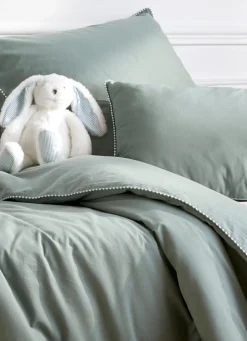 Sale Bouchara HOUSSE DE COUETTE ENFANT EN COTON LAVÉ VERT