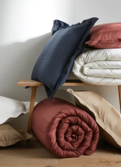 Outlet Bouchara HOUSSE DE COUETTE RAYÉE EN SATIN DE COTON MARINE