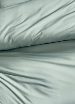 Online Bouchara HOUSSE DE COUETTE UNIE EN PERCALE DE COTON VERT DE GRIS