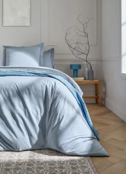 Clearance Bouchara HOUSSE DE COUETTE UNIE EN PERCALE DE COTON ORAGE