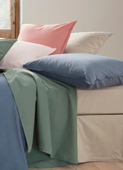 Outlet Bouchara HOUSSE DE COUETTE UNIE EN COTON LAVÉ BIO ROSE