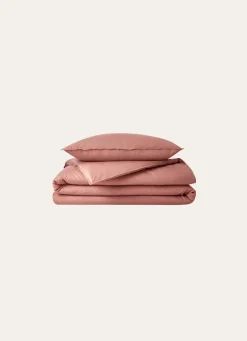 Outlet Bouchara HOUSSE DE COUETTE UNIE EN COTON LAVÉ BIO ROSE
