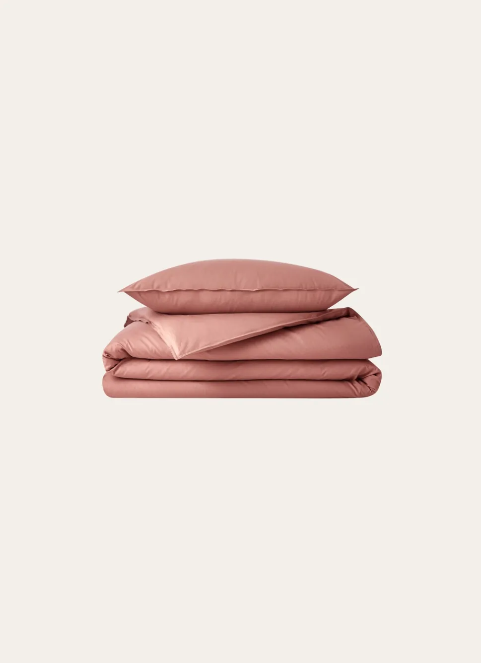 Outlet Bouchara HOUSSE DE COUETTE UNIE EN COTON LAVÉ BIO ROSE