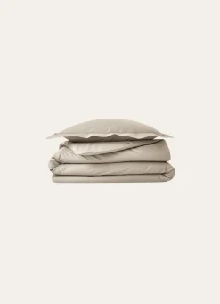 Discount Bouchara HOUSSE DE COUETTE UNIE EN PERCALE DE COTON SABLE