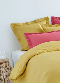 Outlet Bouchara HOUSSE DE COUETTE UNIE EN PERCALE DE COTON JAUNE MOUTARDE