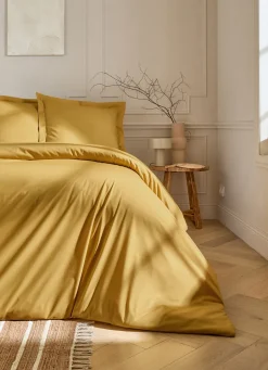 Outlet Bouchara HOUSSE DE COUETTE UNIE EN PERCALE DE COTON JAUNE MOUTARDE