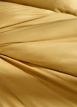 Outlet Bouchara HOUSSE DE COUETTE UNIE EN PERCALE DE COTON JAUNE MOUTARDE