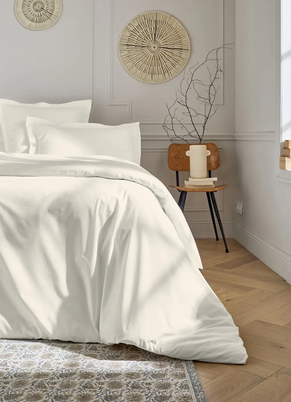 Outlet Bouchara HOUSSE DE COUETTE UNIE EN PERCALE DE COTON ECRU