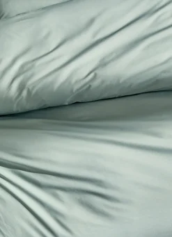 Best Bouchara HOUSSE DE COUETTE UNIE EN PERCALE DE COTON VERT DE GRIS