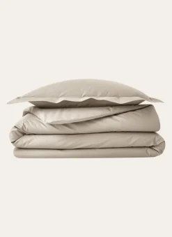 Best Bouchara HOUSSE DE COUETTE UNIE EN PERCALE DE COTON SABLE