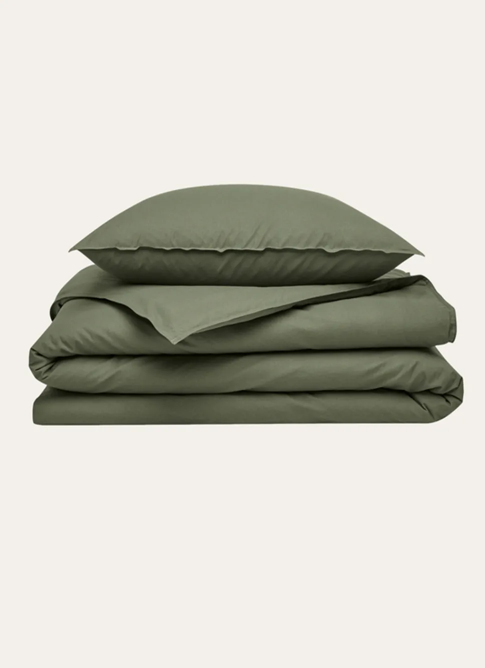 Best Bouchara HOUSSE DE COUETTE UNIE EN COTON LAVÉ BIO KAKI