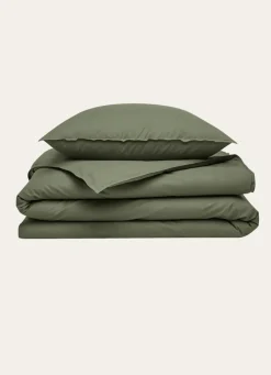 Best Bouchara HOUSSE DE COUETTE UNIE EN COTON LAVÉ BIO KAKI